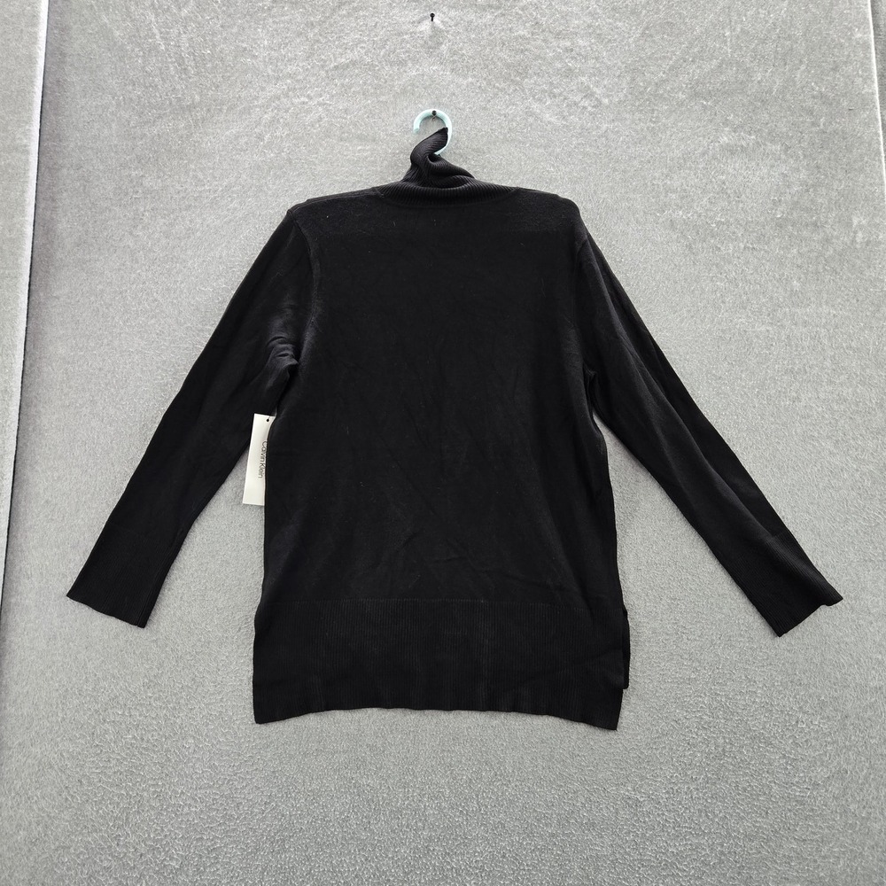 Calvin‎ Klein Women Sweatshirt M Black Jet Embossed C1HS6023 Rhinestone NWT